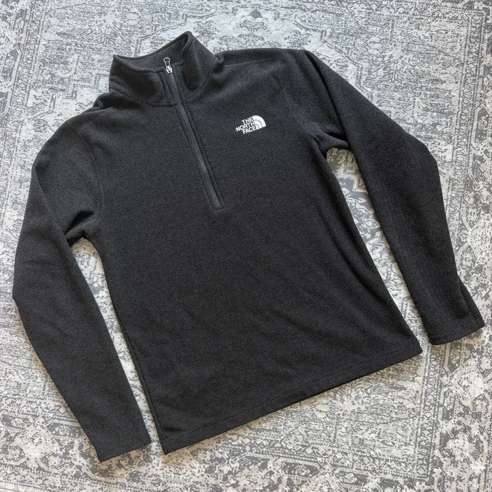 The North Face Mens Textured Cap Rock 1/4 Zip Fleece Pullover Black NF0A3YR1JK3